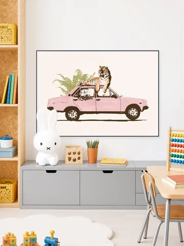 Tiger on Car