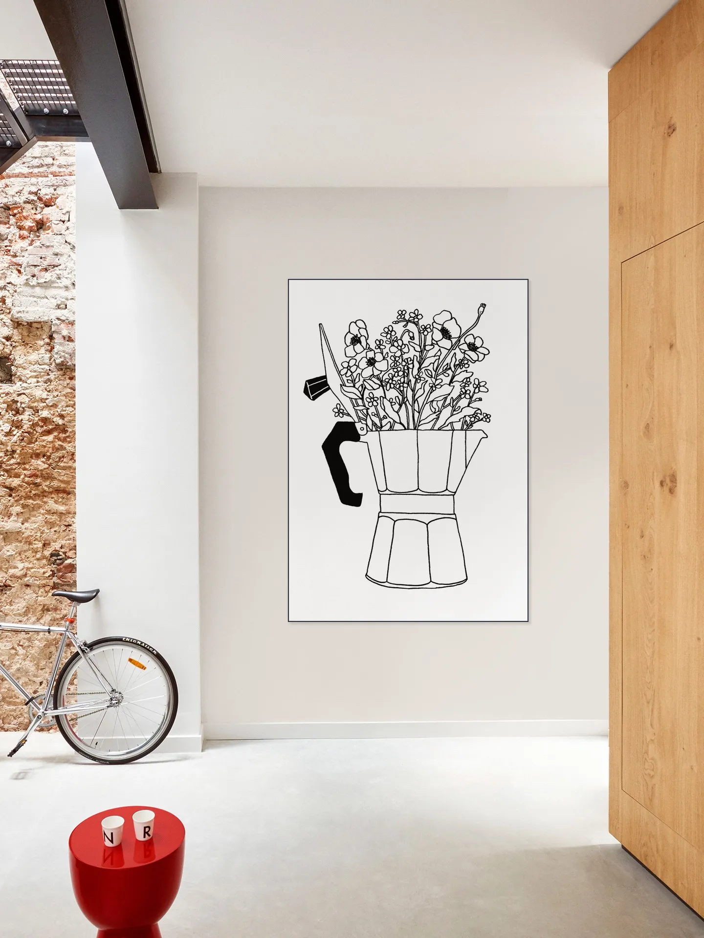 Moka Flowers Black & White