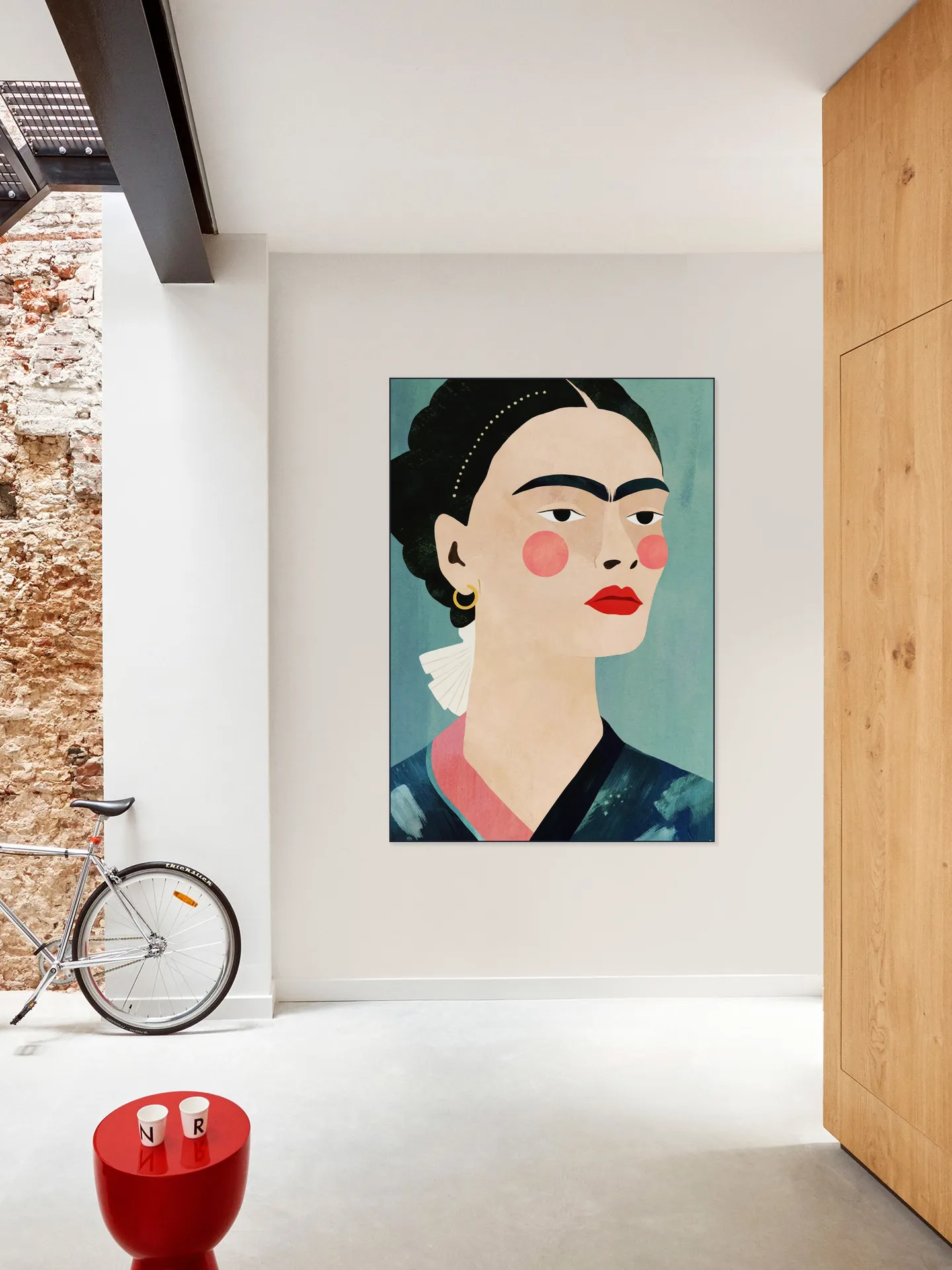 Frida on Blue