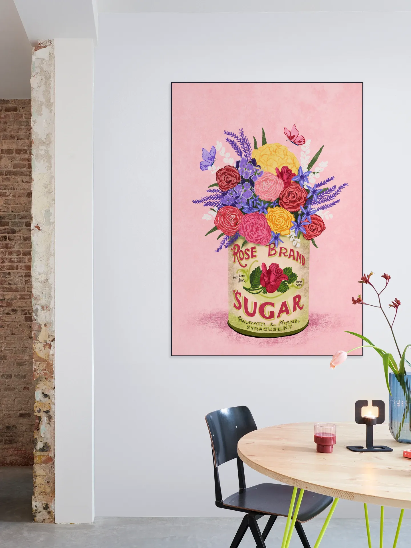 Flower in a vintage can