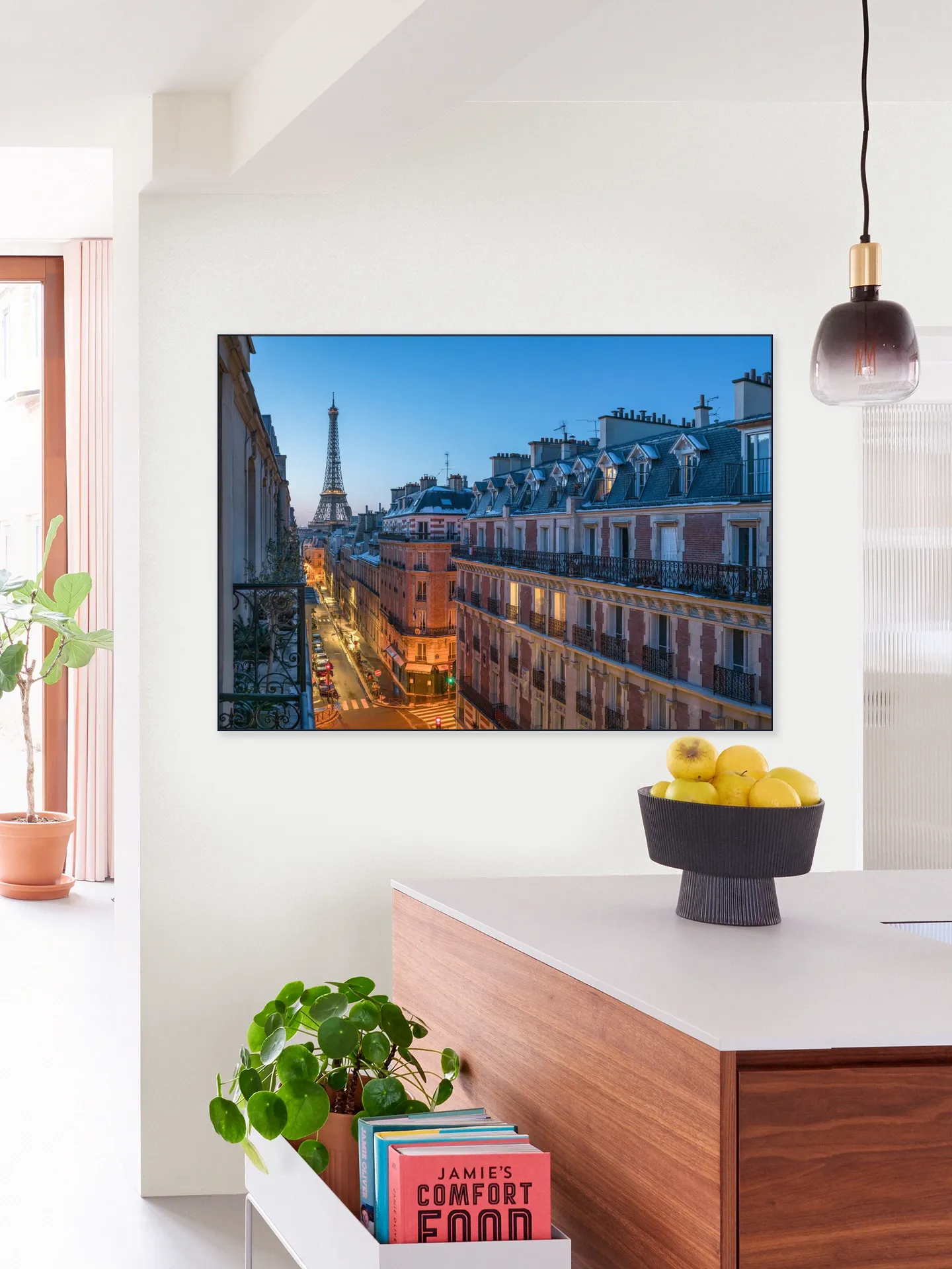 Balcony with Eiffel Tower view, Paris, France