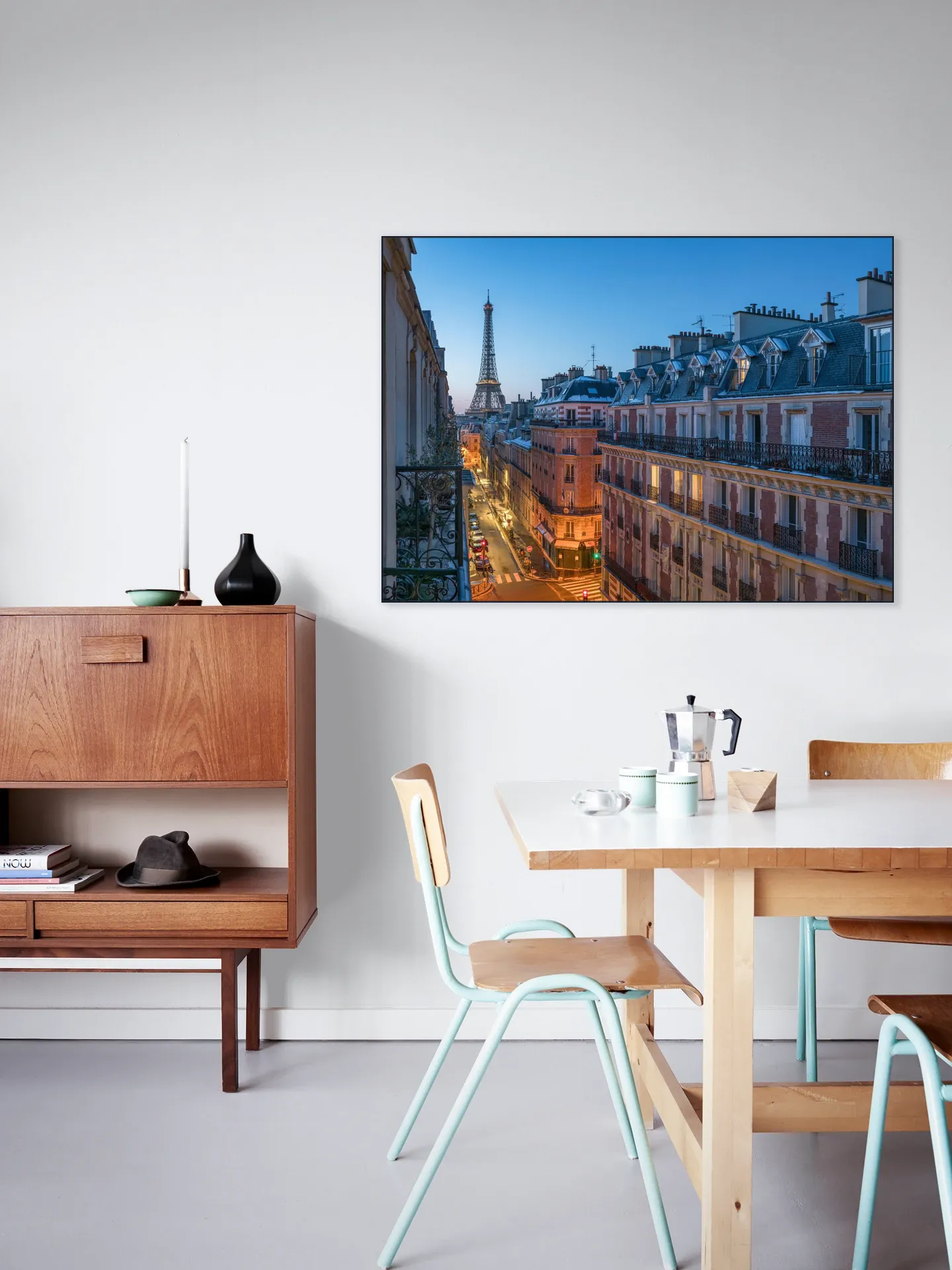 Balcony with Eiffel Tower view, Paris, France