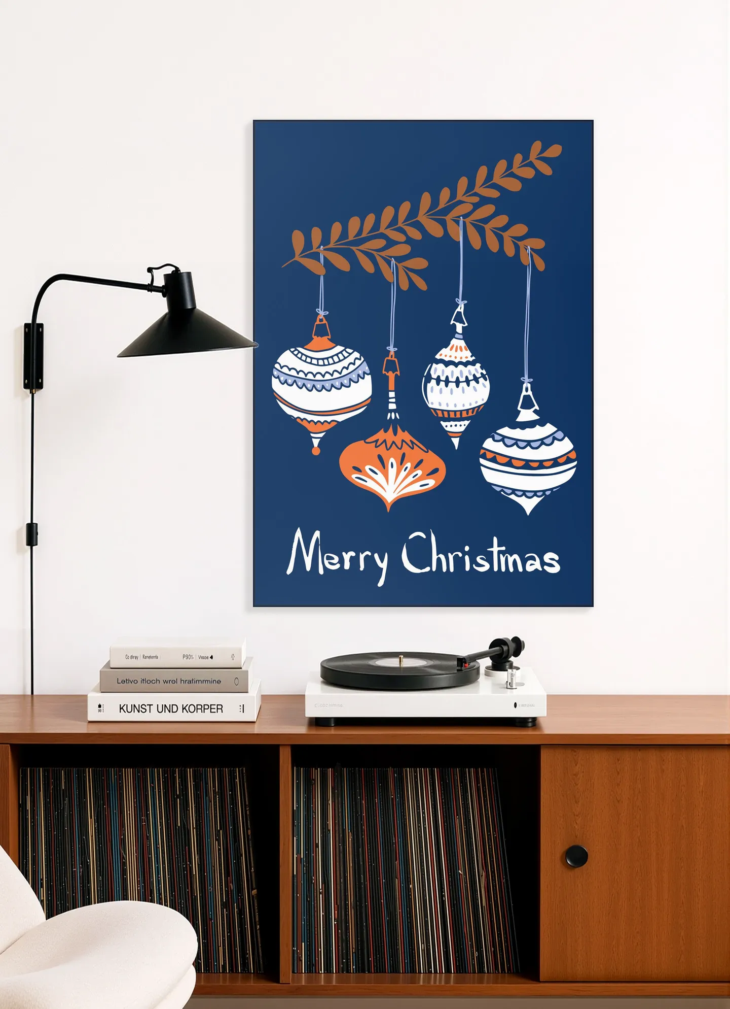 Cheerful Little Christmas Baubles - Blue