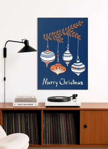 Cheerful Little Christmas Baubles - Blue