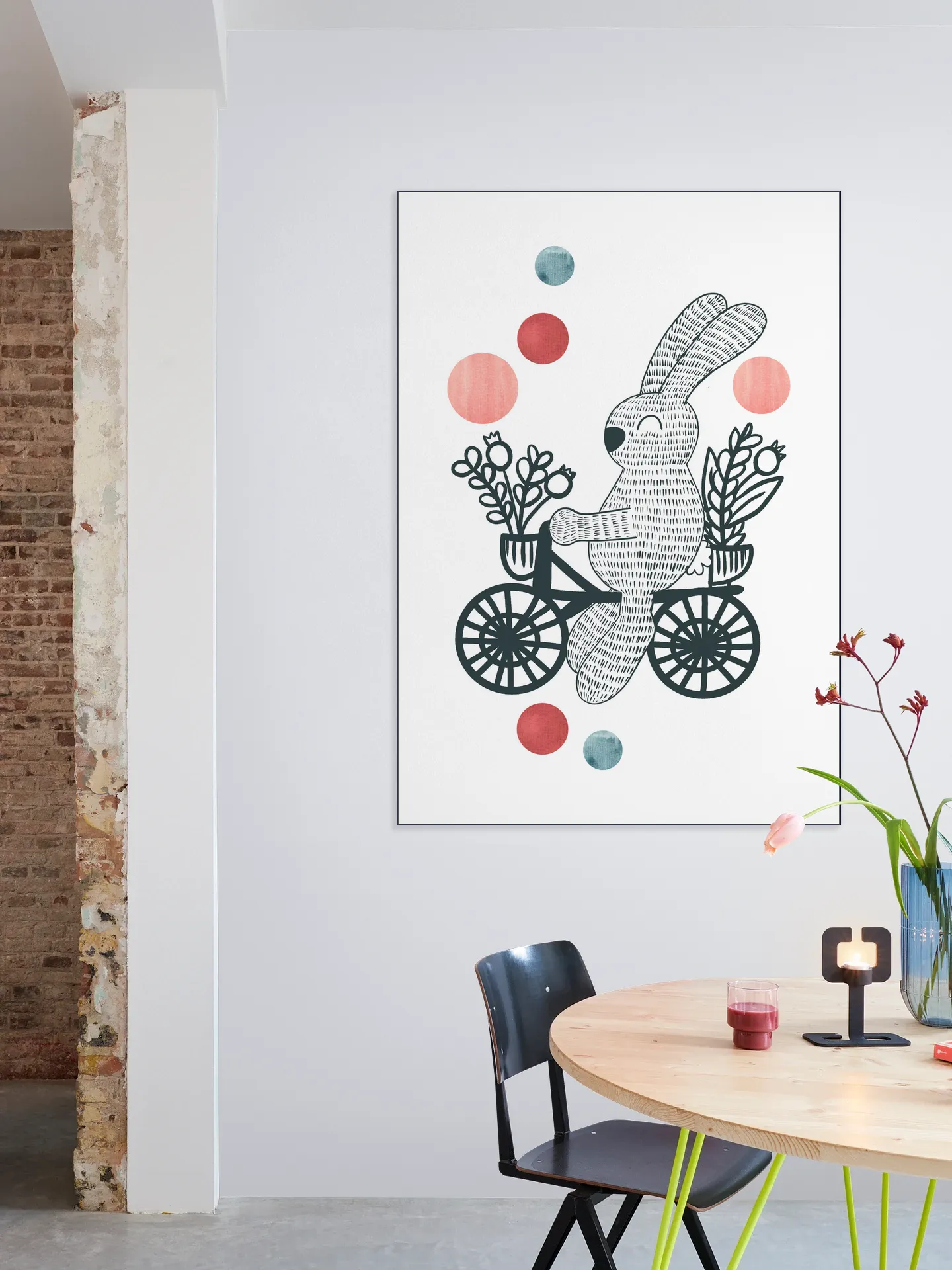 Happy Rabbit on a Bike