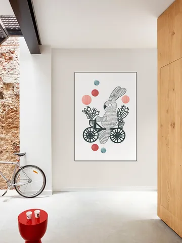 Happy Rabbit on a Bike