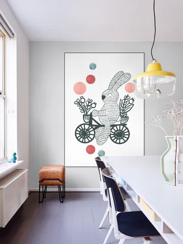 Happy Rabbit on a Bike