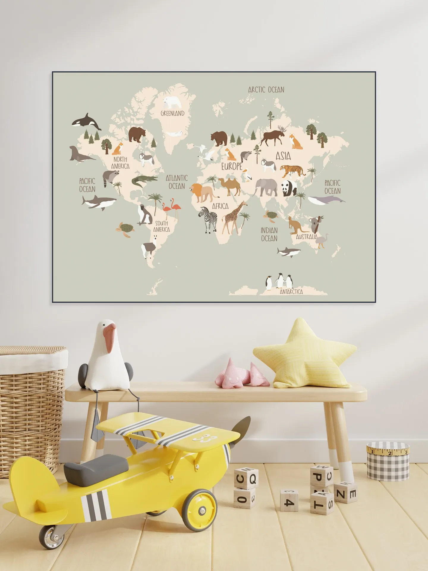 Nursery World Map (Green)