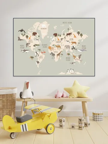 Nursery World Map (Green)