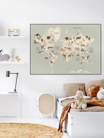 Nursery World Map (Green)