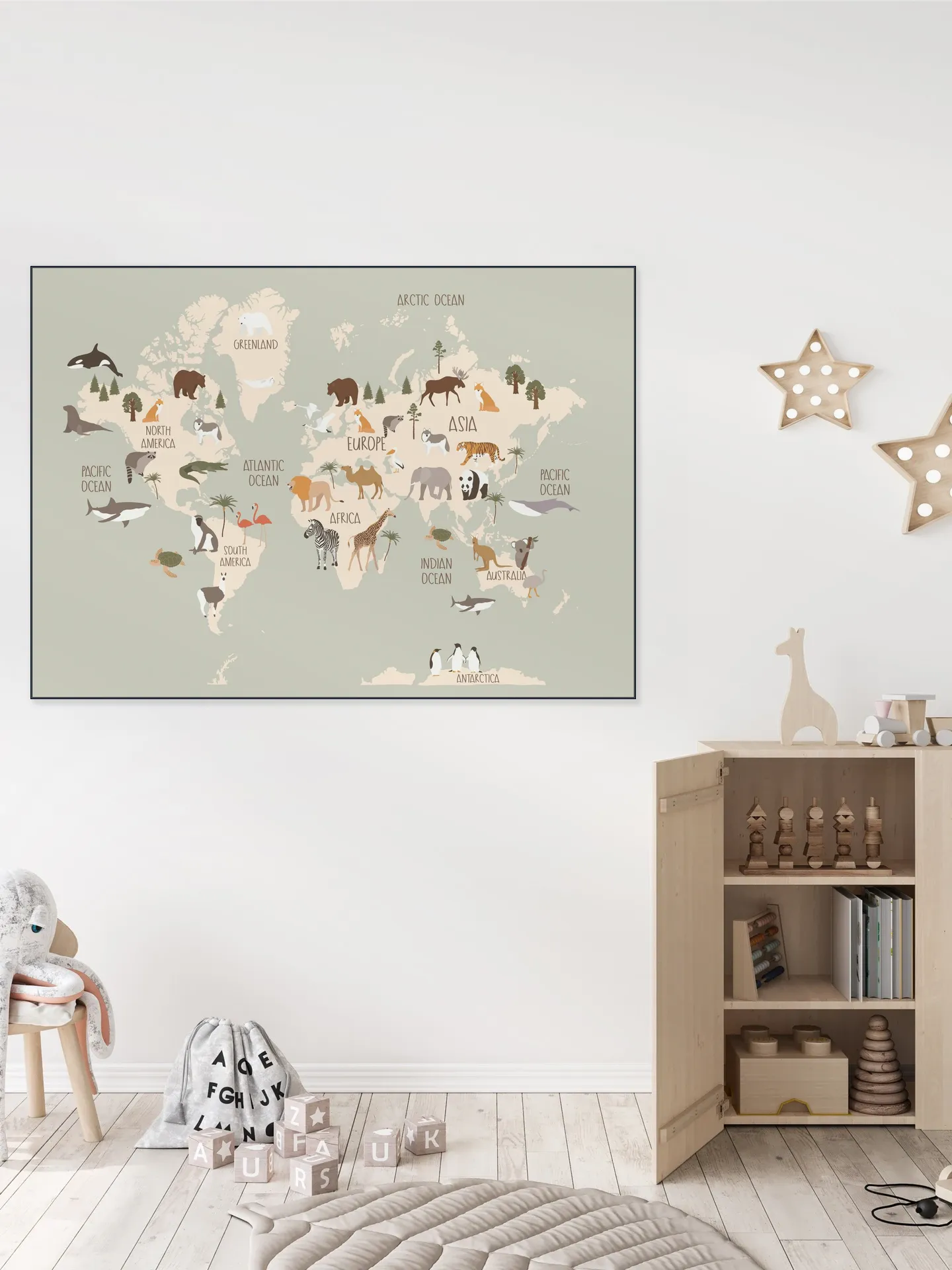 Nursery World Map (Green)