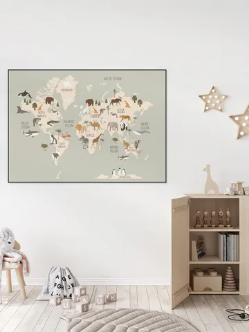Nursery World Map (Green)
