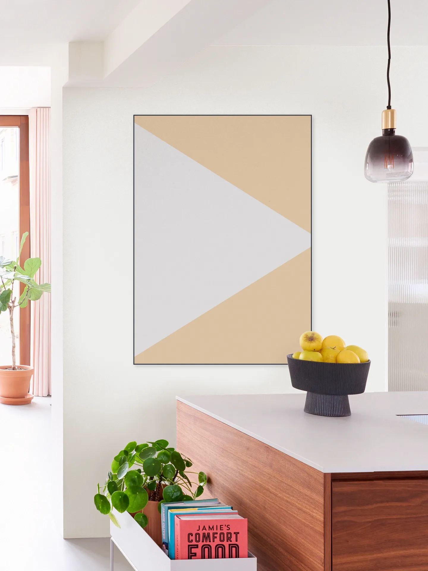 Color blocking - Grey Beige