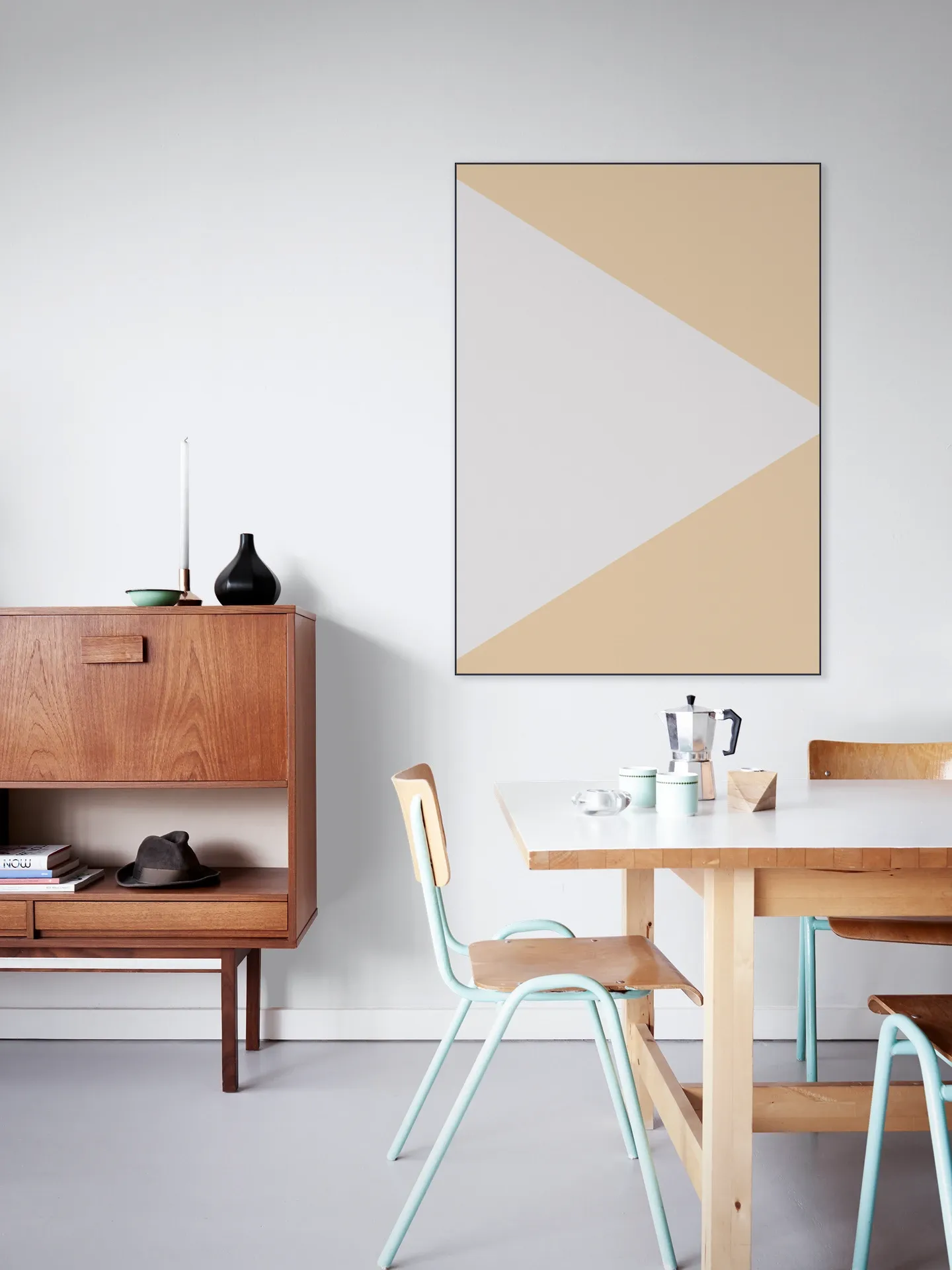 Color blocking - Grey Beige