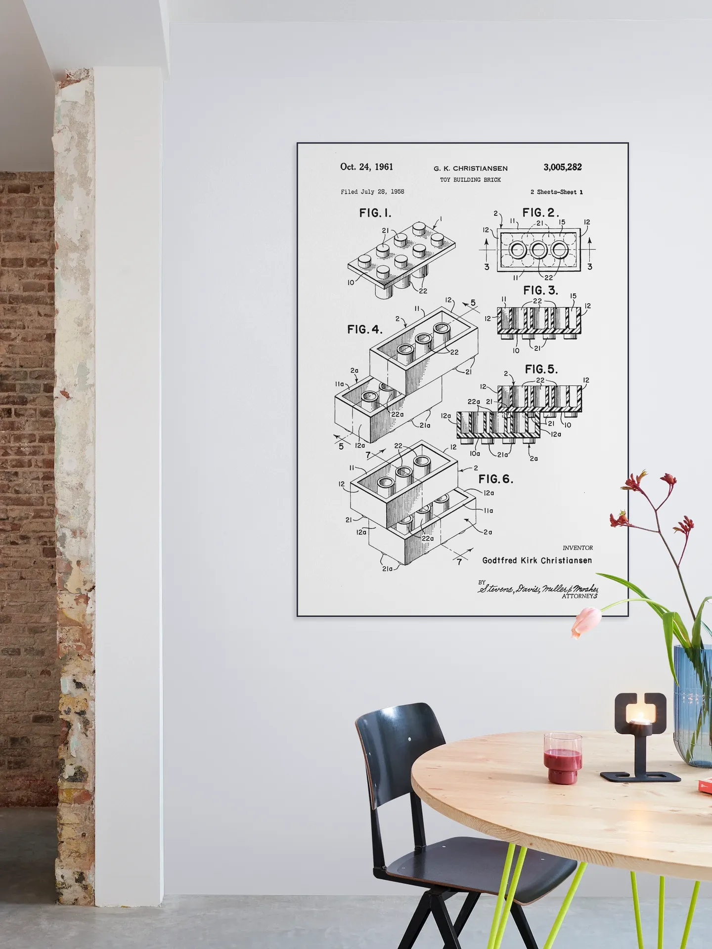 Lego Print Black & White