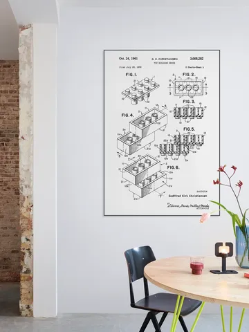 Lego Print Black & White