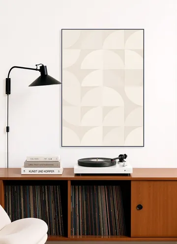 Mid century retro geometry - ivory
