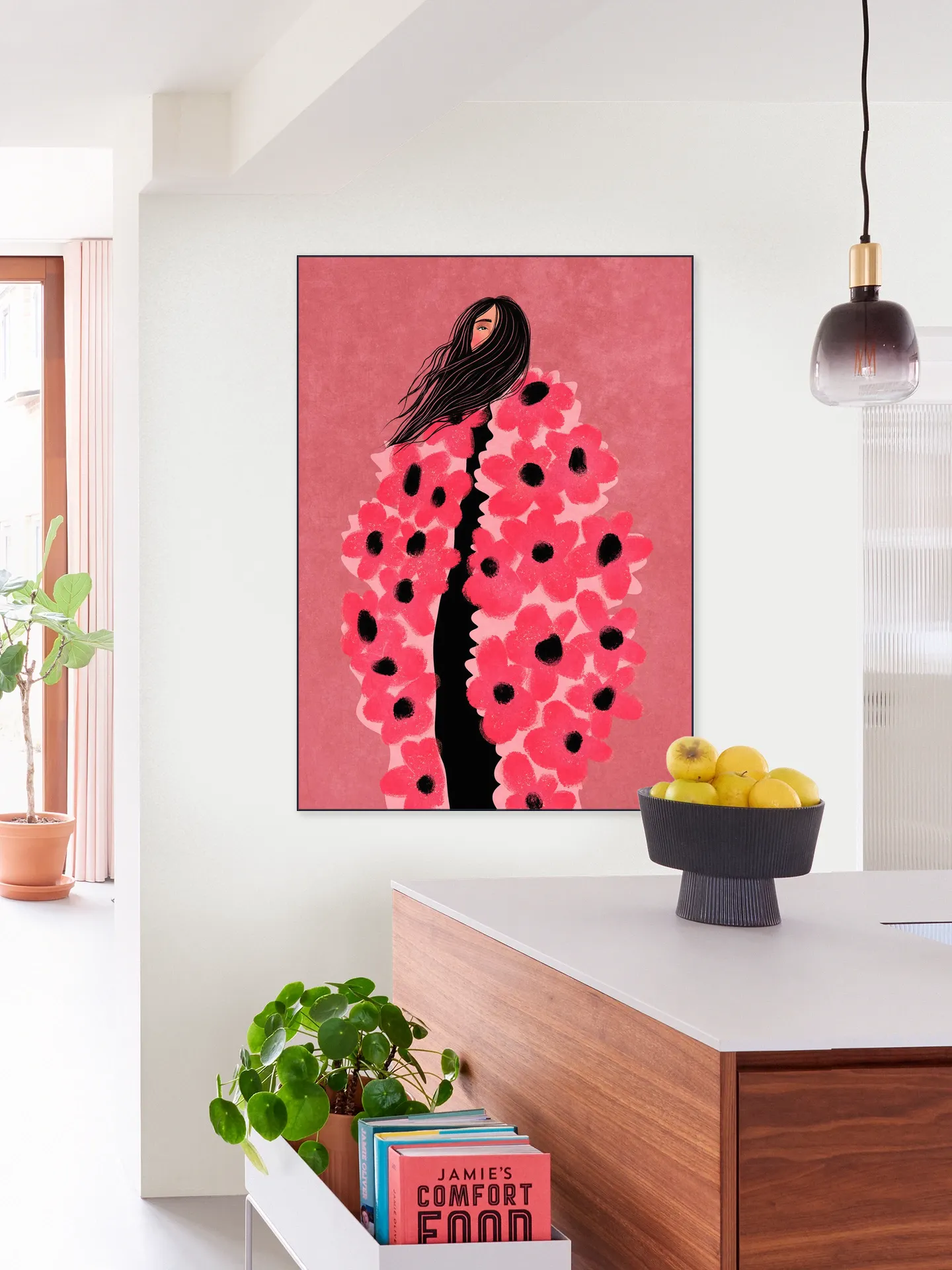 Woman Covered In Flowers
