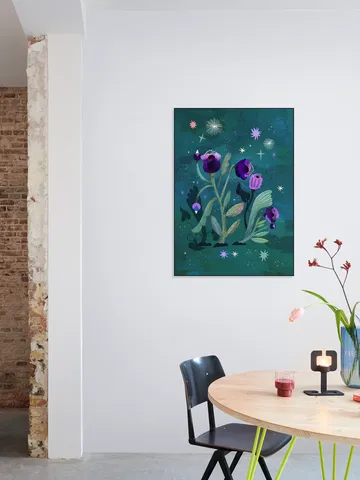 Teal Violet Flower Mystery