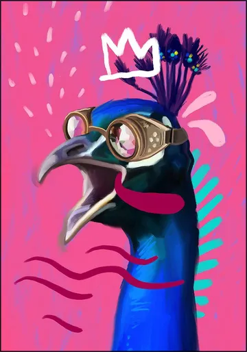 Peacock at Burningman