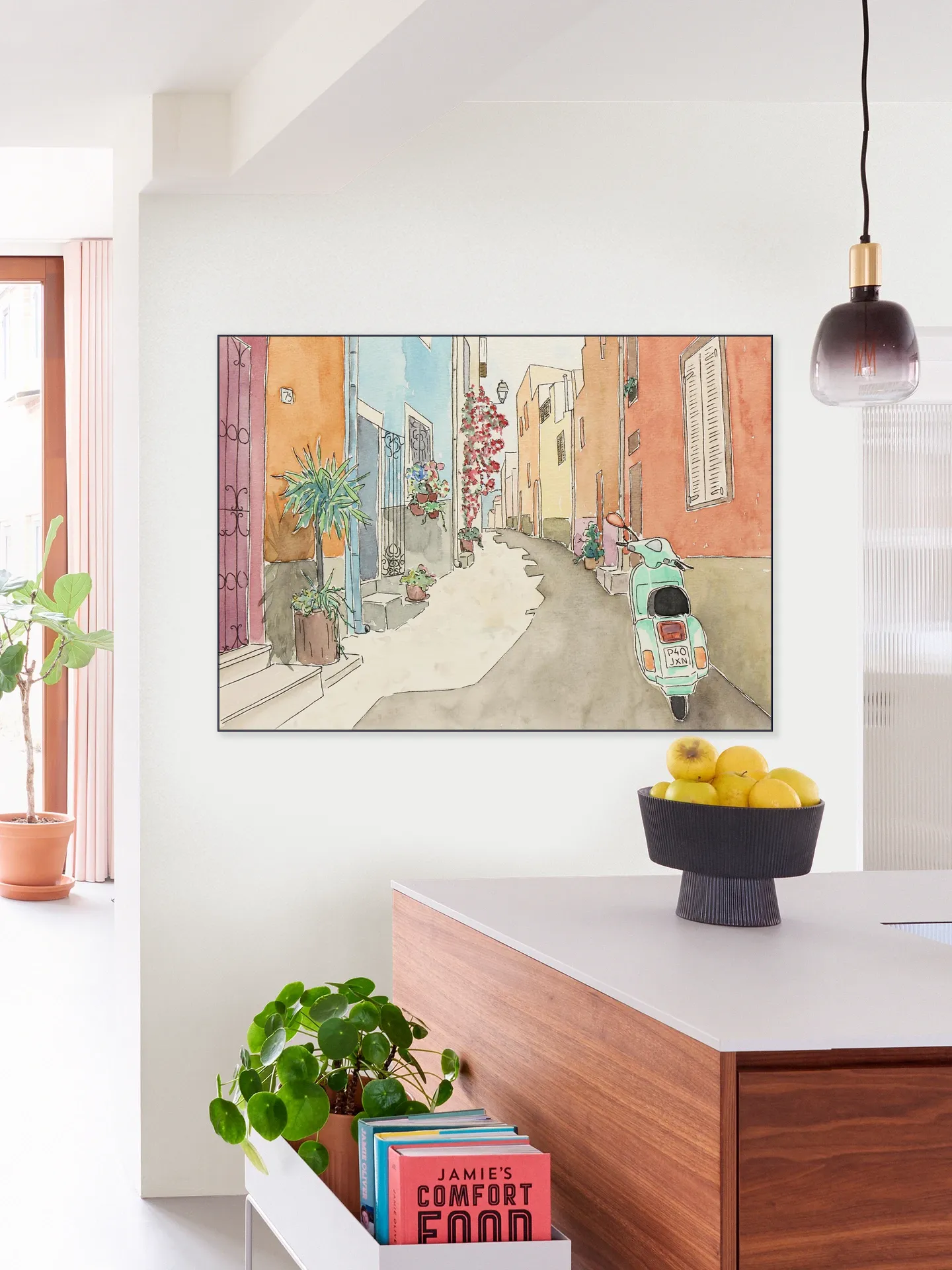 Scooter in Mediterranean Street 