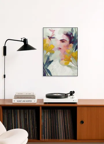 Frida Hummingbird Floral Portrait
