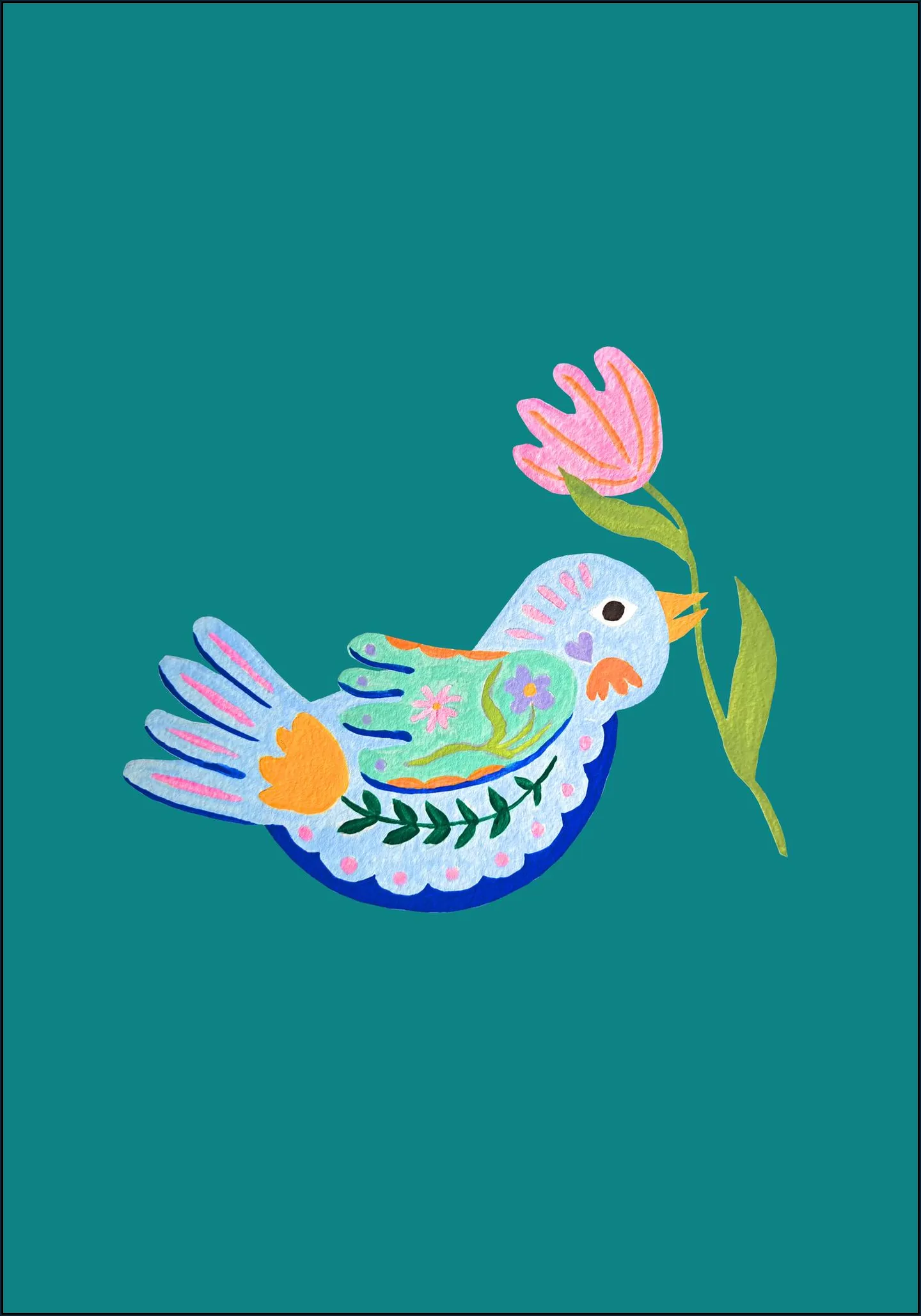 Floral Fantasy Bird