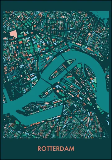 Rotterdam Mozaïek Teal