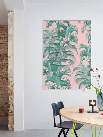 Tropical Palm Leaves - pink