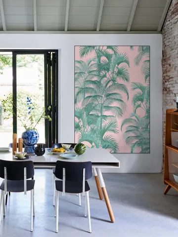 Tropical Palm Leaves - pink