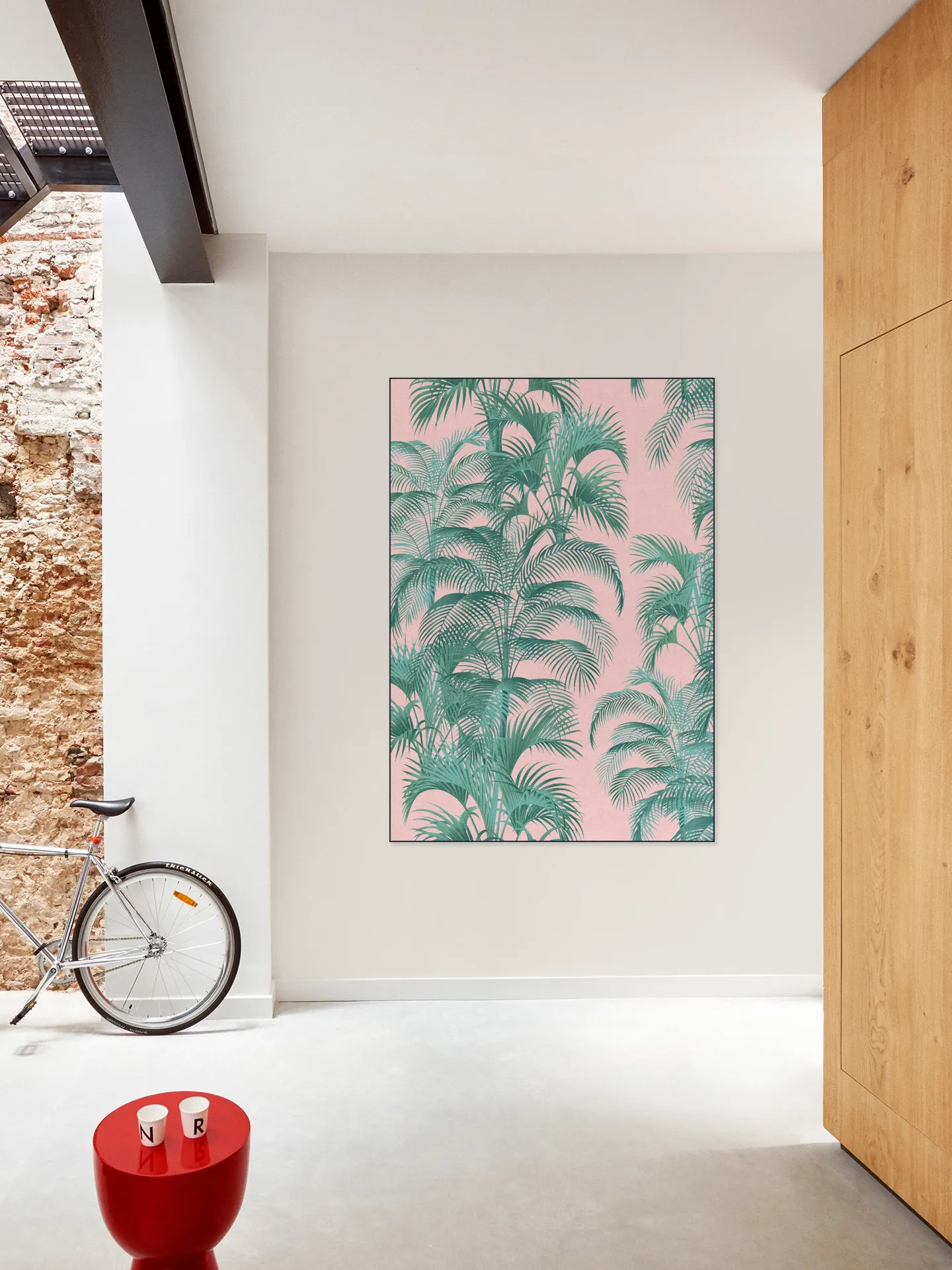 Tropical Palm Leaves - pink