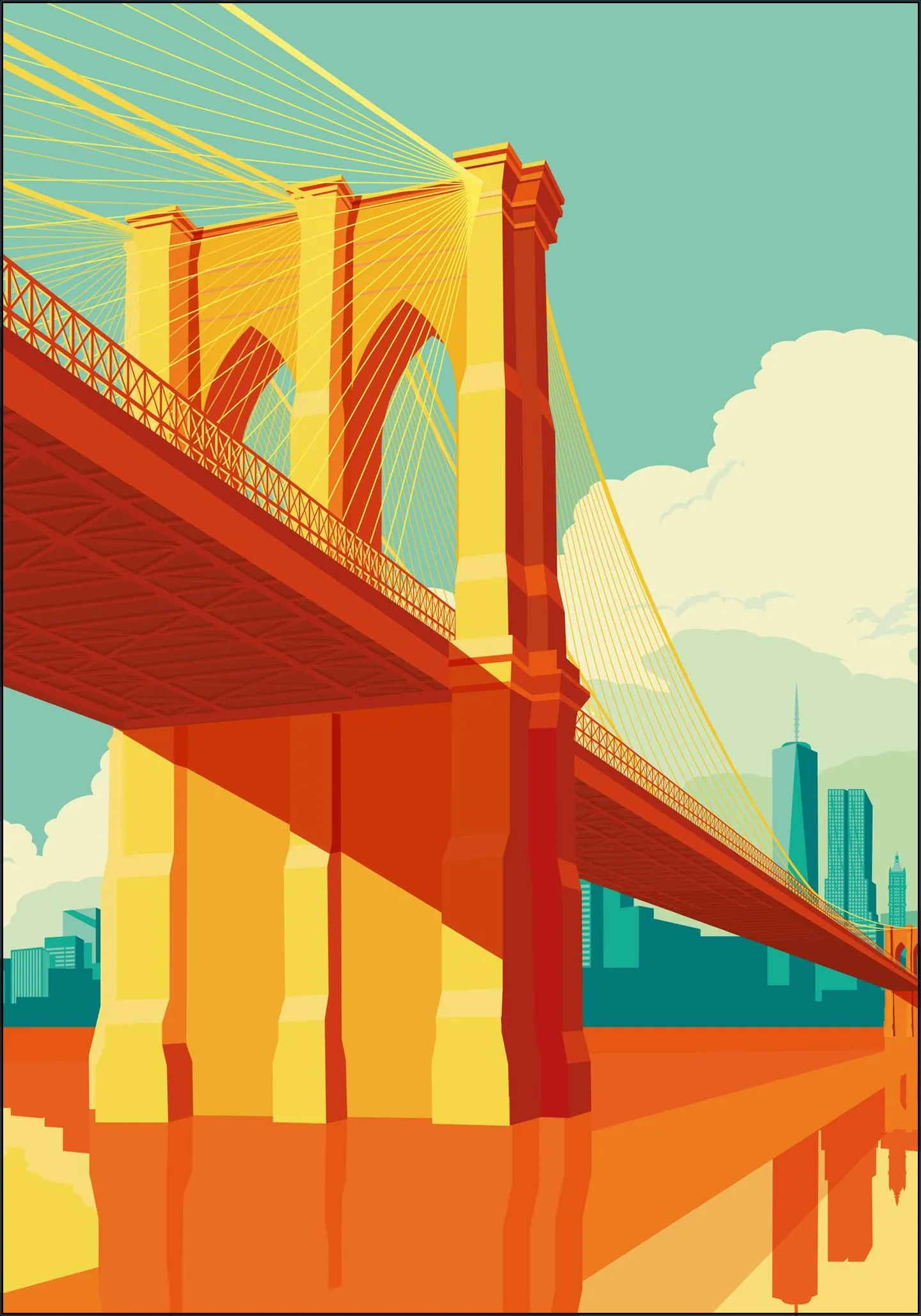 NYC - Brooklyn Bridge Blue