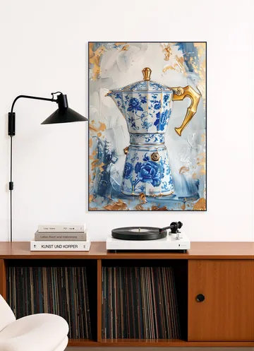 Italian Percolator Delft Blue