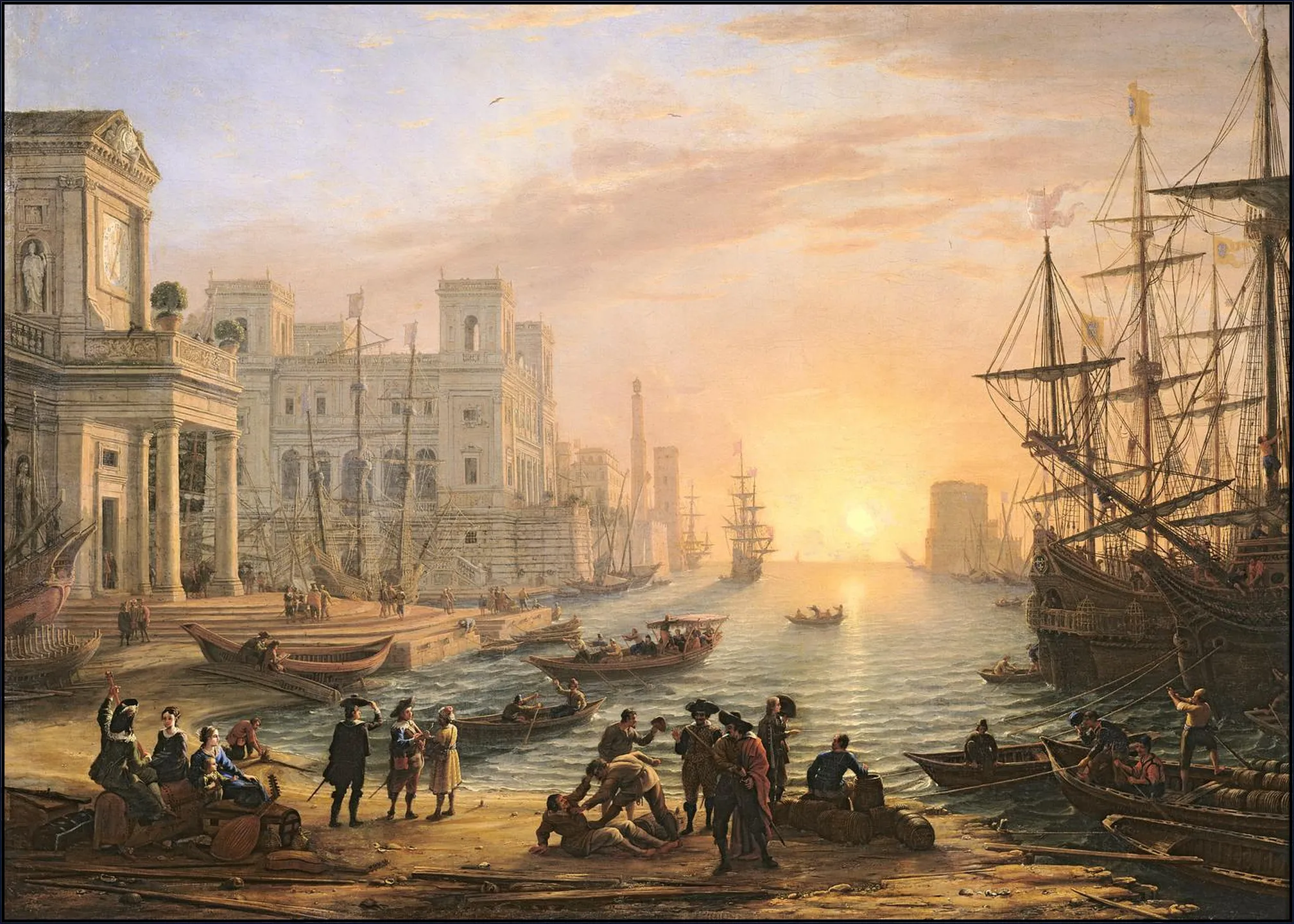 Seaport at Sunset