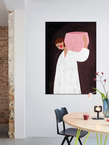 The Woman with the Pink Basket
