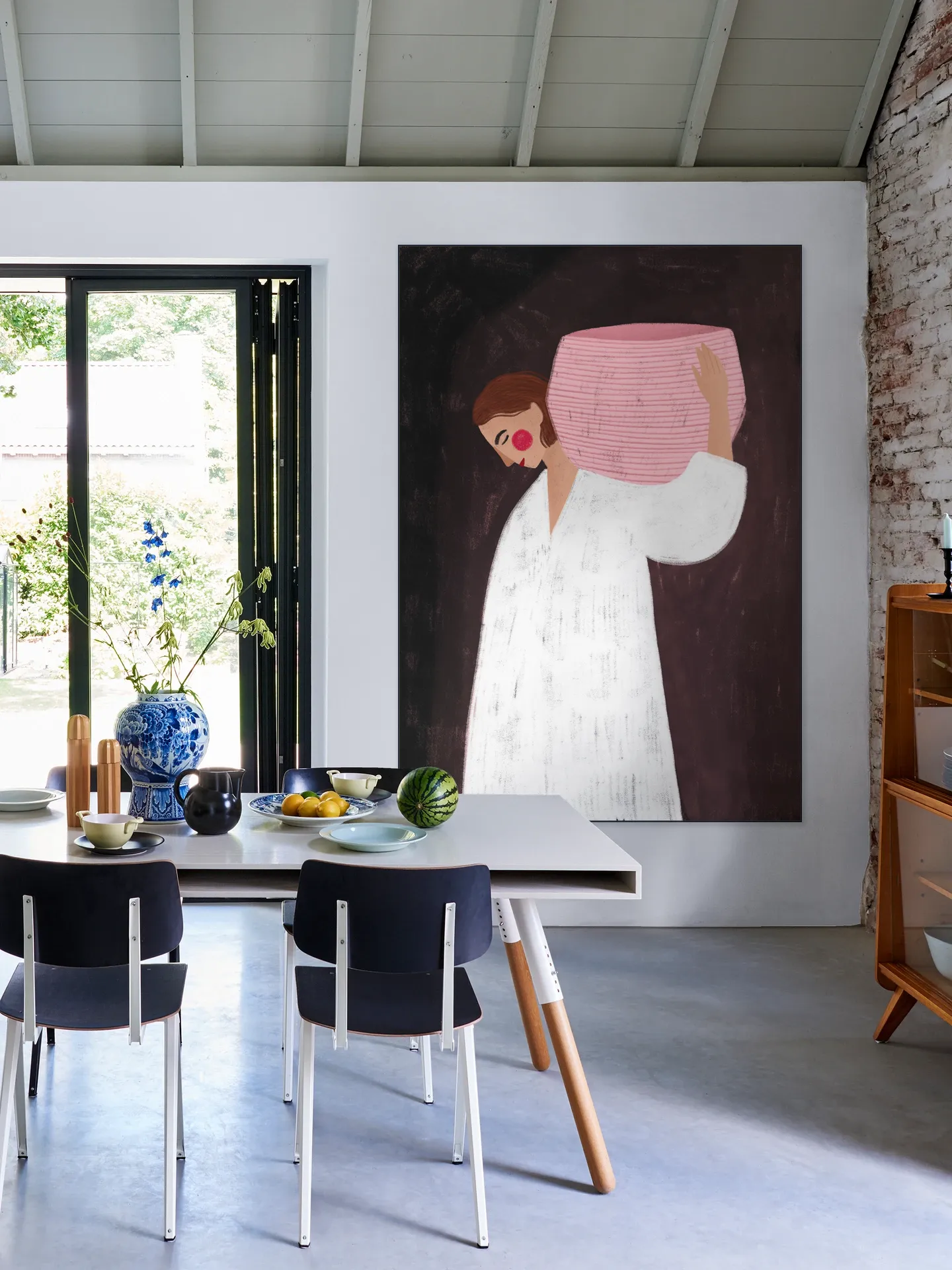 The Woman with the Pink Basket