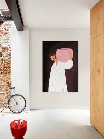The Woman with the Pink Basket