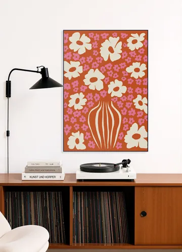 Flower Pot In Orange and Pink