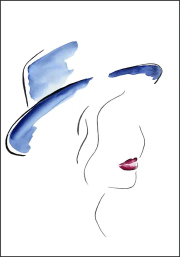 Lady with the Blue Hat