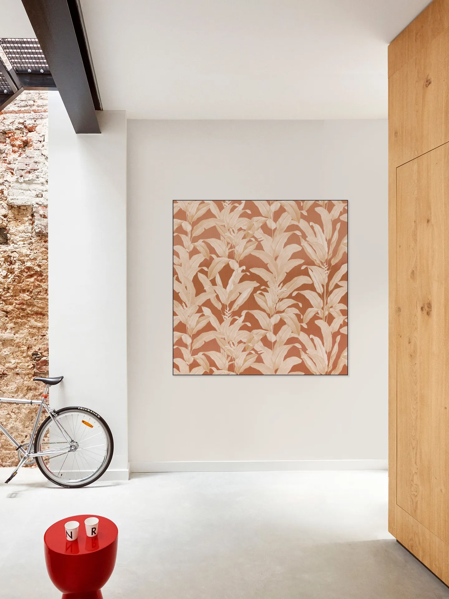 Tropical Vintage Jungle Leaves Terracotta