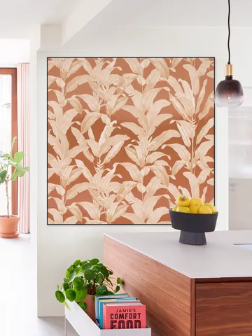 Tropical Vintage Jungle Leaves Terracotta
