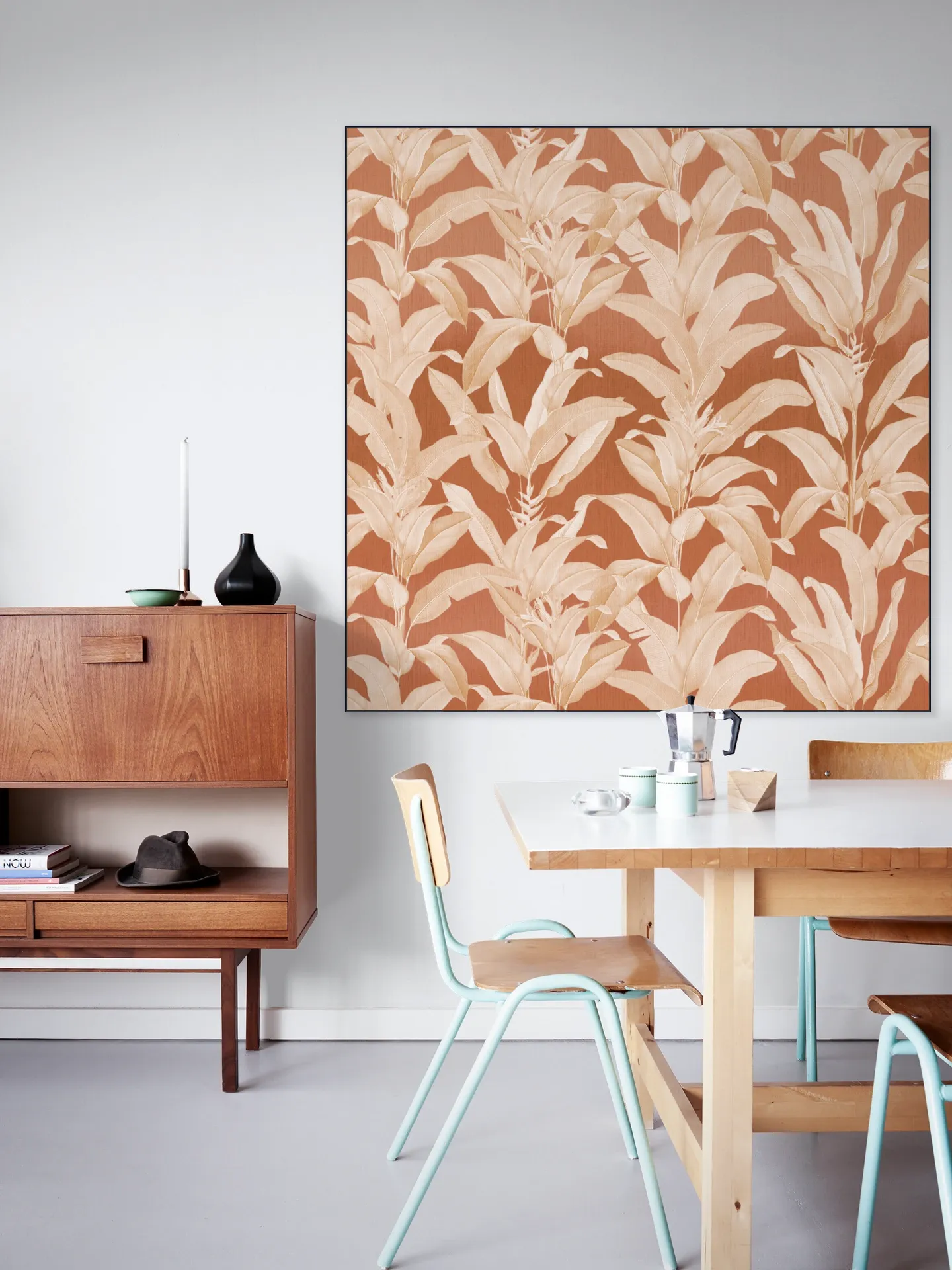 Tropical Vintage Jungle Leaves Terracotta