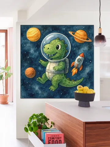 Astronaut Dino in de Ruimte