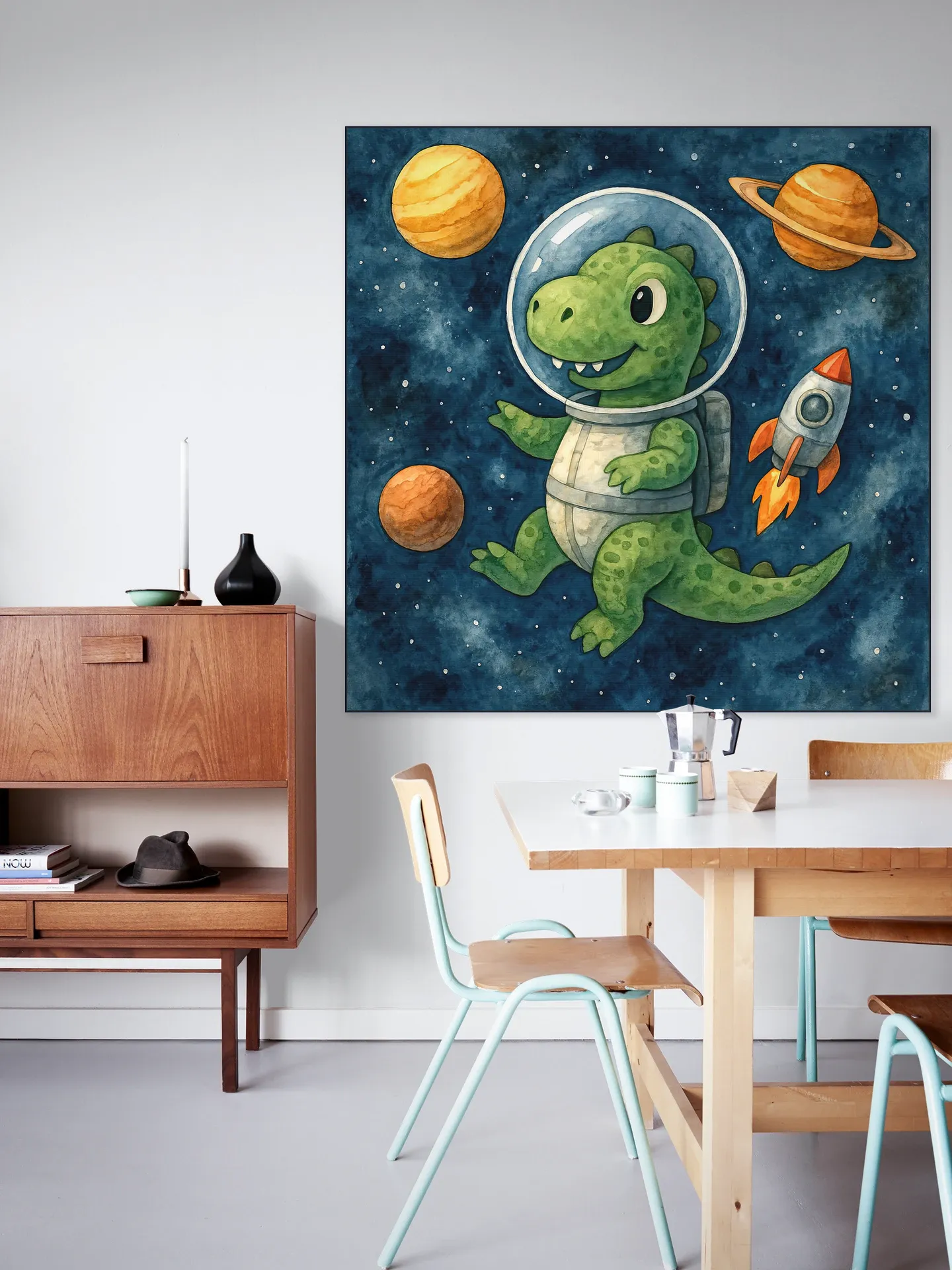 Astronaut Dino in de Ruimte