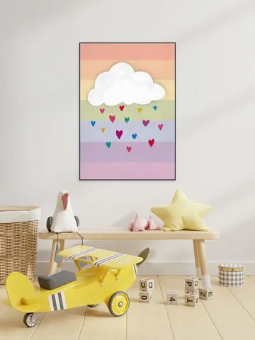 Raining Multicolored Hearts