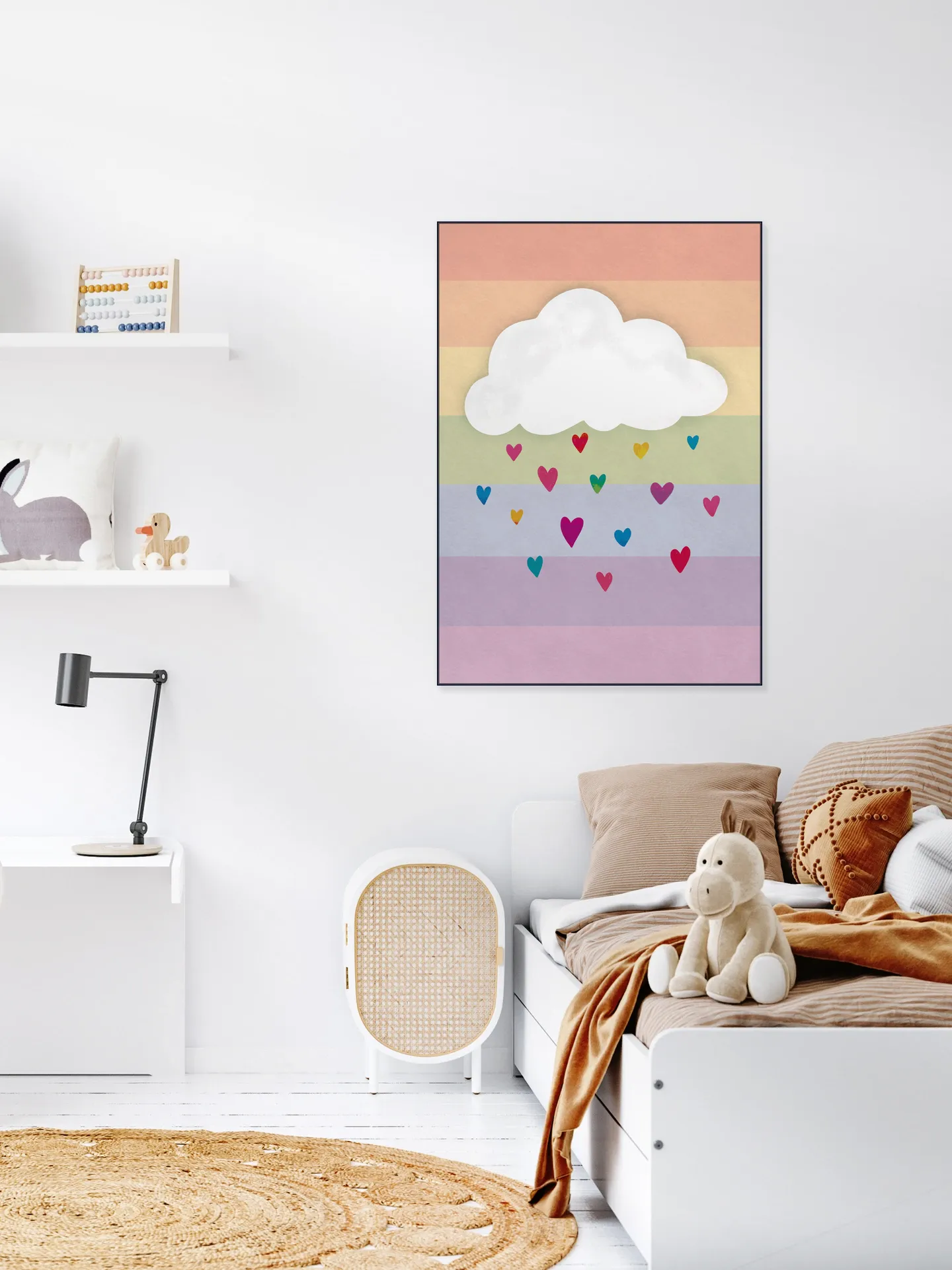 Raining Multicolored Hearts
