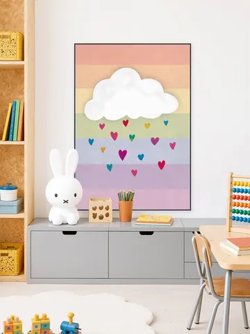 Raining Multicolored Hearts