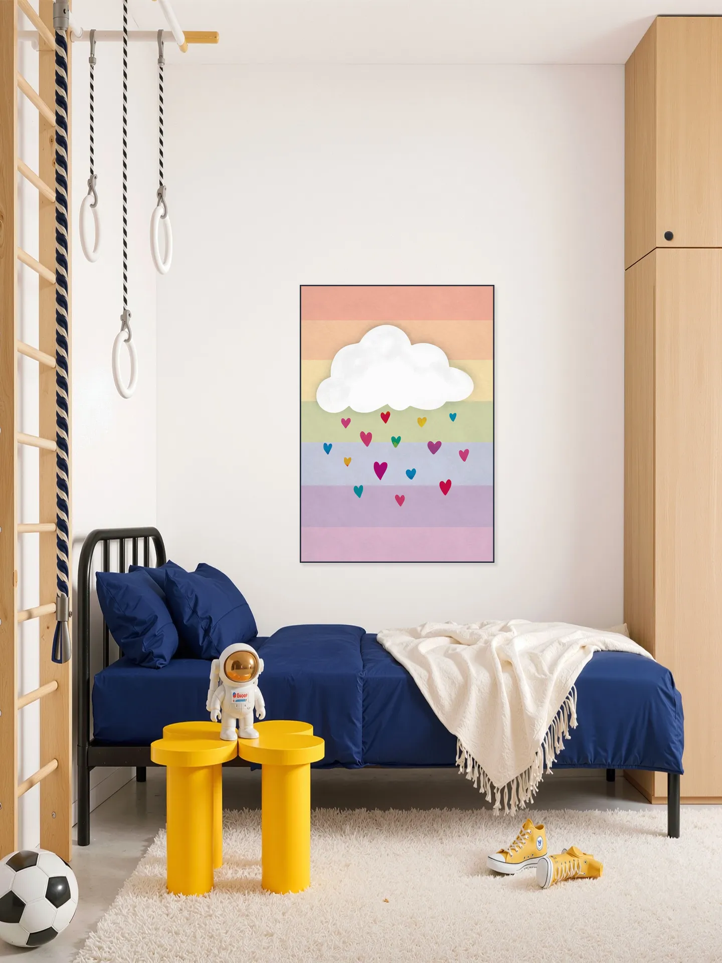 Raining Multicolored Hearts