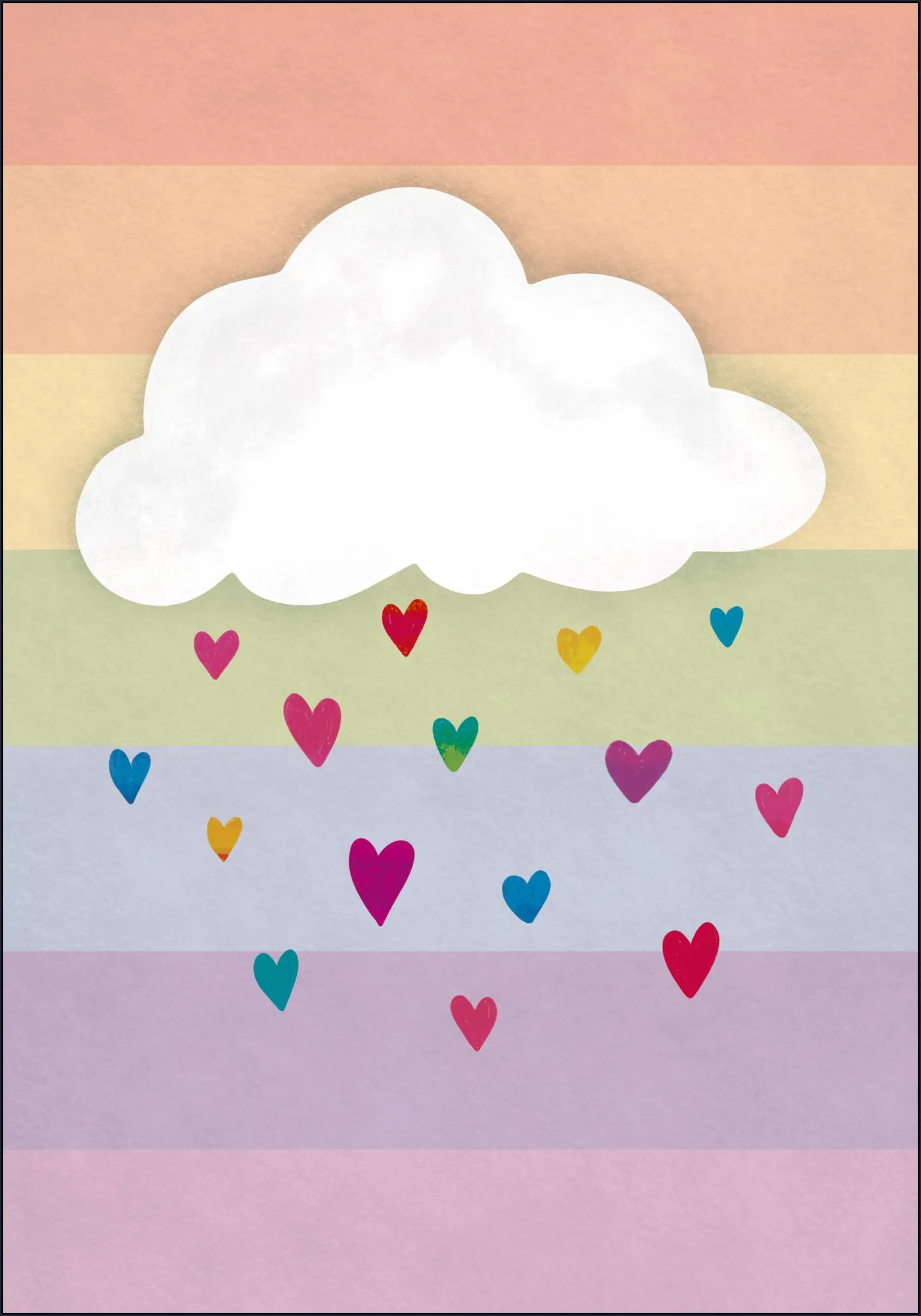 Raining Multicolored Hearts