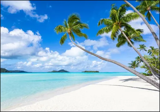 Tropical beach on Bora Bora, French Polynesia